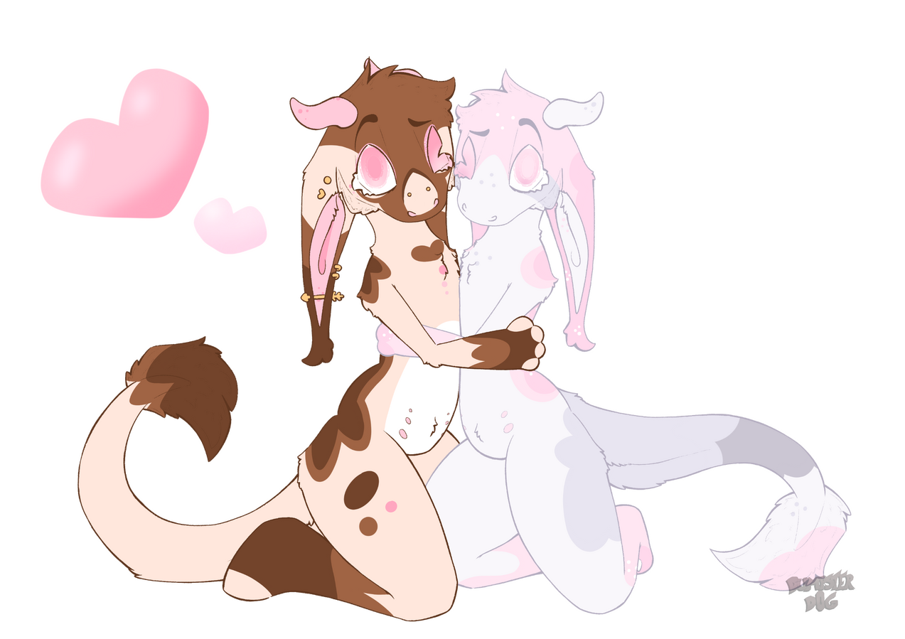 Dragons hugging